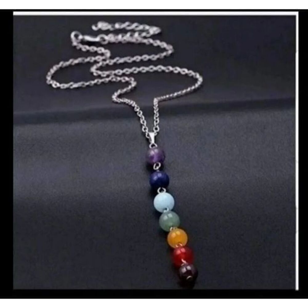 Yoga Seven Chakra Beads Pendant Necklace